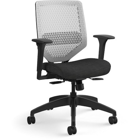 Hon SOLVE SERIES REACTIV BACK TASK CHAIR, SUPPORTS UP TO 300 LBS., INK SEAT/TITANIUM BACK, BLACK BASE HONSVR1AILC10TK